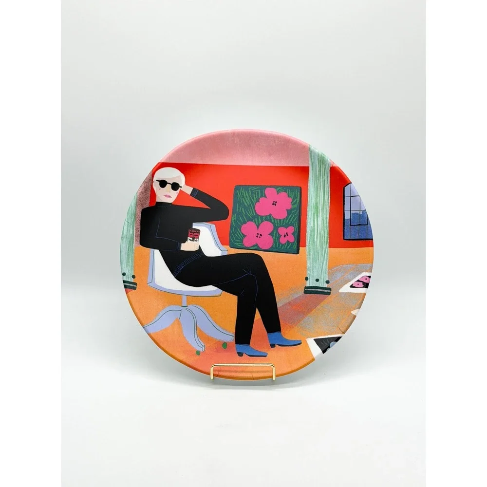 Andy Warhol Melamine Decorative Plate Multicolor Pop Art Artist Series NEW